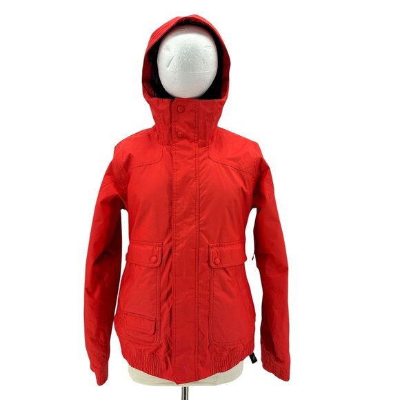 Burton Womens Large Jacket DryRide WMS Tabloid Hooded Zipper Ski Snowboard Coral - Picture 1 of 15